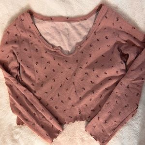 Arizona mauve floral crop top